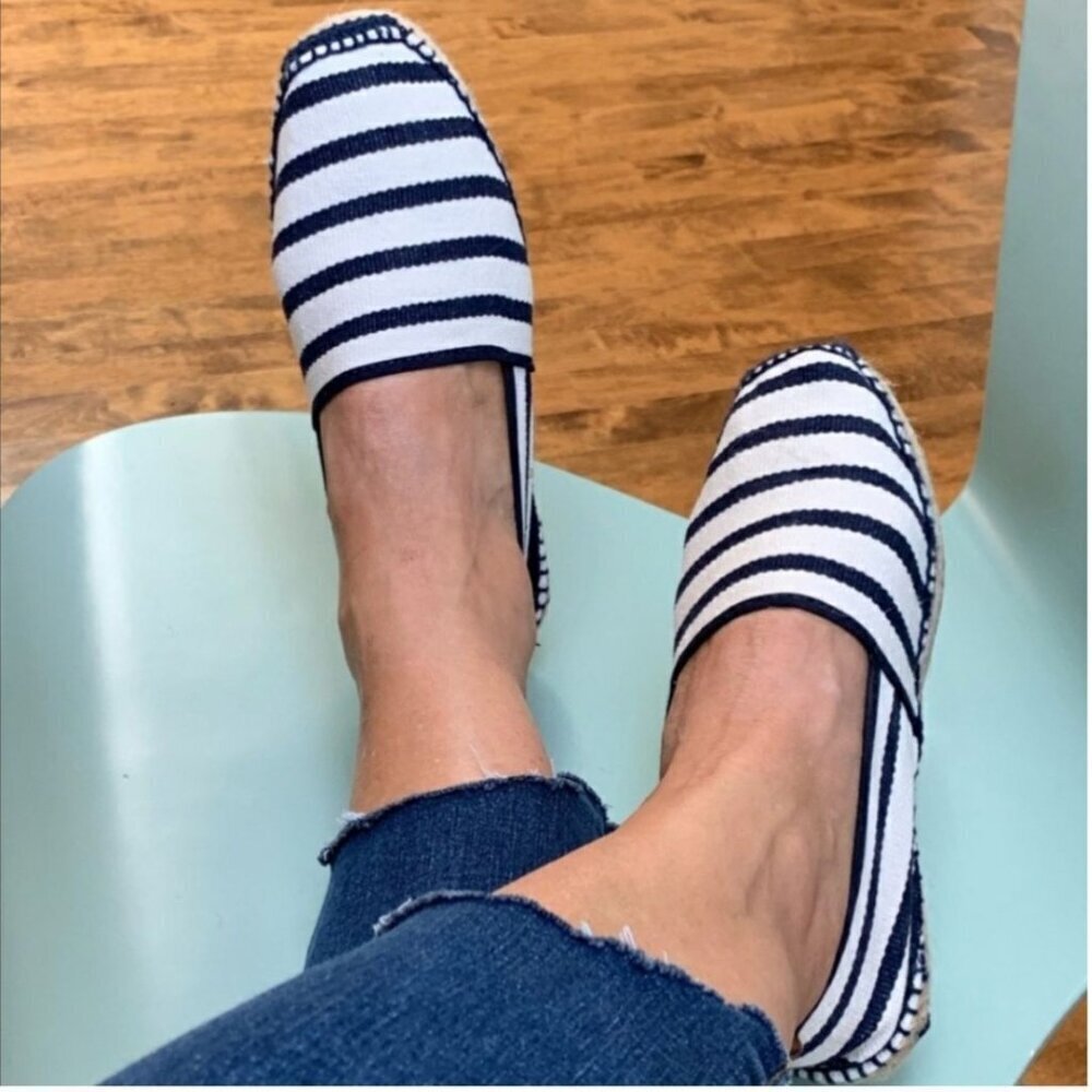 NEW Toni Pons Artesania Stripe Espadrilles Flats